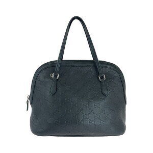 Gucci black handbag shoulder leather ssima bag